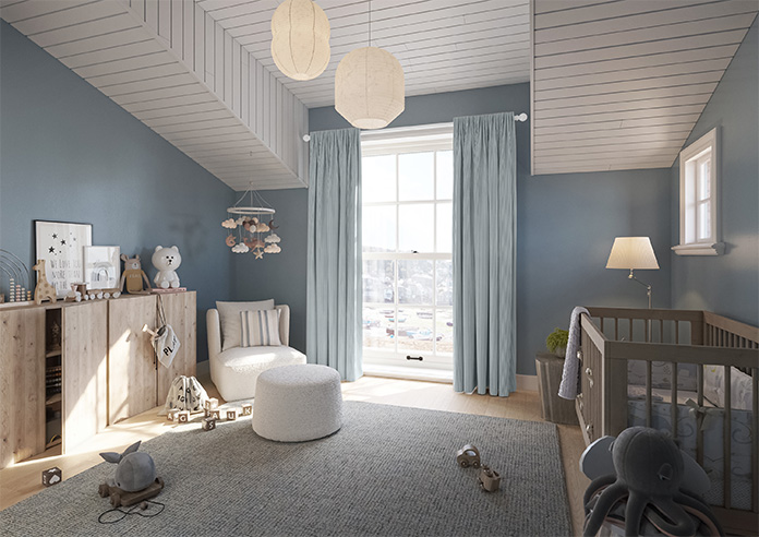 Nautical Stripes, Salt Black - Made to Measure Curtains - Image 8